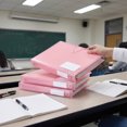 thumbnail image 6 of Loose Leaf Document File Folder Elastic Band Closure Label Pocket Paper Storage Organizer Pink, 6 of 6