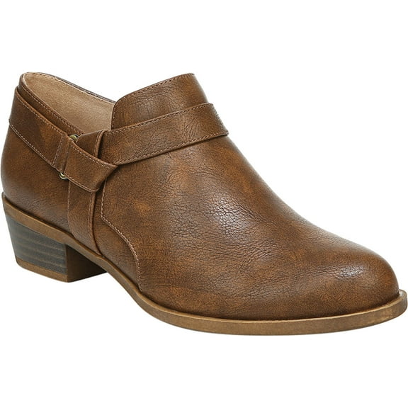 LifeStride Womens Arden Faux Leather Block Heel Chelsea Boots