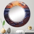 thumbnail image 2 of DESIGN ART Designart 'Placid Shore And Whimsical Clouds' Nautical & Coastal Printed Wall Mirror 20in.x30in., 2 of 5