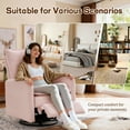 thumbnail image 4 of Korser Manual Swivel Rocker Recliner Chair with Side Pockets Nursery Glider Recliner for Living Room, Nursery, Pink, 4 of 7
