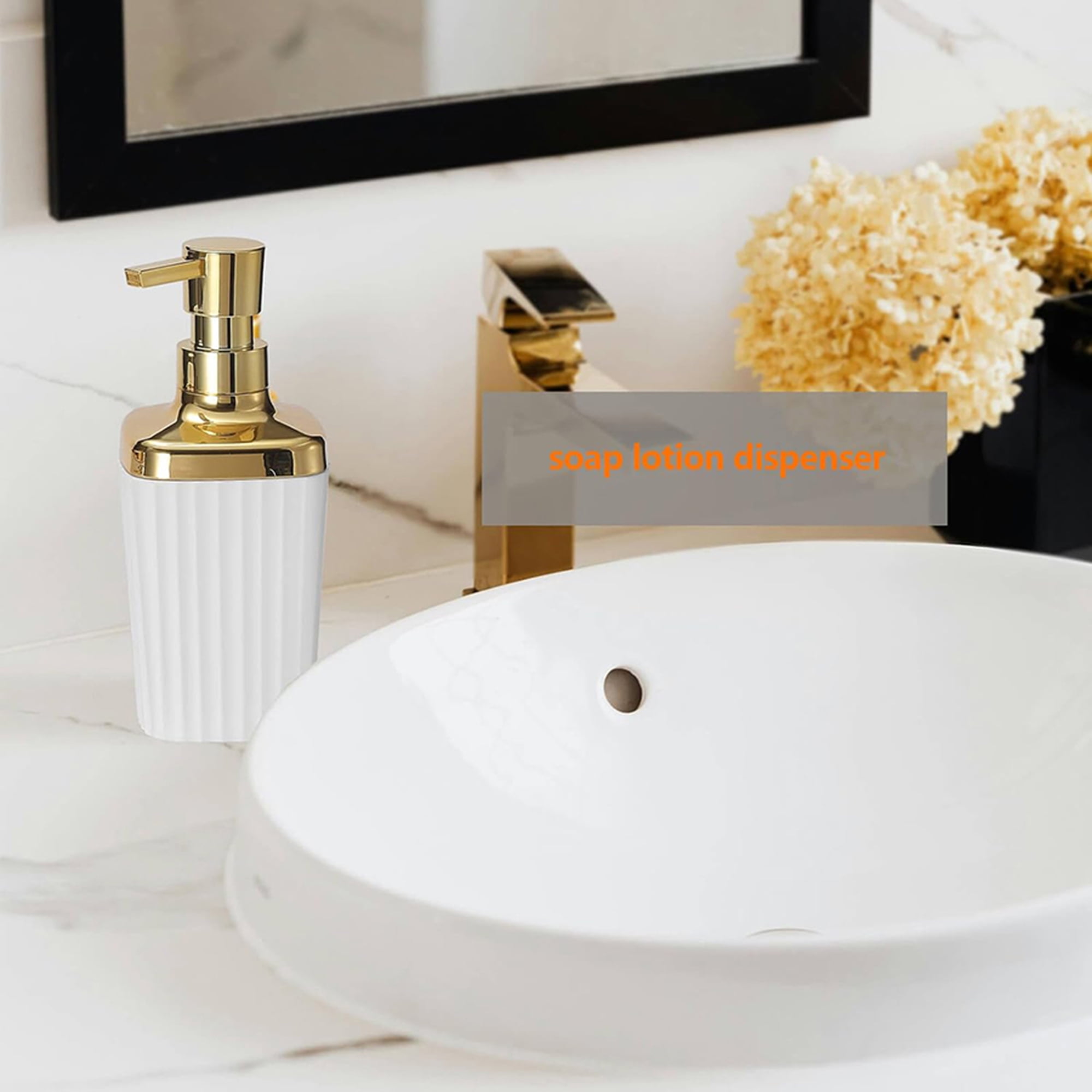 Bathroom Accessories Set,9 Piece White Bathroom Sets Complete With Toothbrush Holder, Trash Can, Lotion Soap Dispenser, Toothbrush Cup, Vanity Tray, Soap Dish, Toilet Brush, Qtip Holder