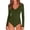 Army Green, variant on Bodysuits for Women Fall Long Sleeve Shirts V Neck Slim Fitted Basic Tees Going Out Tops Fashion Clothing