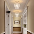 thumbnail image 5 of 110V Crystal Round Chandelier Semi Flush Mount Ceiling Light Ceiling Light for Living Rooms, Bedrooms, 5 of 24