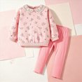 thumbnail image 2 of yboeqw 2 Piece Girls Fall Clothes Toddler Outfits Long Sleeve Graphic Print T-Shirt+ Sweatpants Sets,Size 11-12 Years, 2 of 8