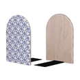 thumbnail image 2 of Lsque Plaid Flowers Printed Wood Bookends,Non-Skid Bookend for Shelves,Heavy Duty Support Bookends,Non-Slip Foam Pads for Office, Home, and Library,1 Pair, 2 of 8