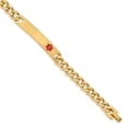 thumbnail image 1 of Stainless Steel Yellow Pvd Medical Alert Id 7.25 Inch Engravable Chain Bracelet, 1 of 7