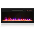 thumbnail image 2 of BELLEZE 36" Electric Fireplace Heater, 1400 W Recessed & Wall Mounted Electric Fireplace with Remote Control, Freestanding Heater with Adjustable Flame Color and Brightness, Timer, Touch Screen, 2 of 7