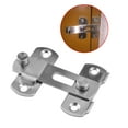 thumbnail image 3 of 4x Hebilla de Pestillo de Puerta de Material Acero Inoxidable en ángulo para Adornos de Suministros de Dormitorio en Hogar 4 piezas, 3 of 8