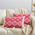 thumbnail image 2 of Unique Bargains Boho Throw Pillow Covers Geometric Pattern Cushion Cases 20" x 12" Pink, 2 of 7