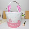 thumbnail image 2 of Almacenamiento de cestas de Pascua, cesta de lona vacía con asas, bolsas de cubo plegables para niños y niñas, Clo, 2 of 5