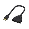 thumbnail image 1 of 1080P HDMI Splitter Adapter Cable, 1 Input 2 Output Gold-Plated Converter for Dual PC Monitors, 1 of 7