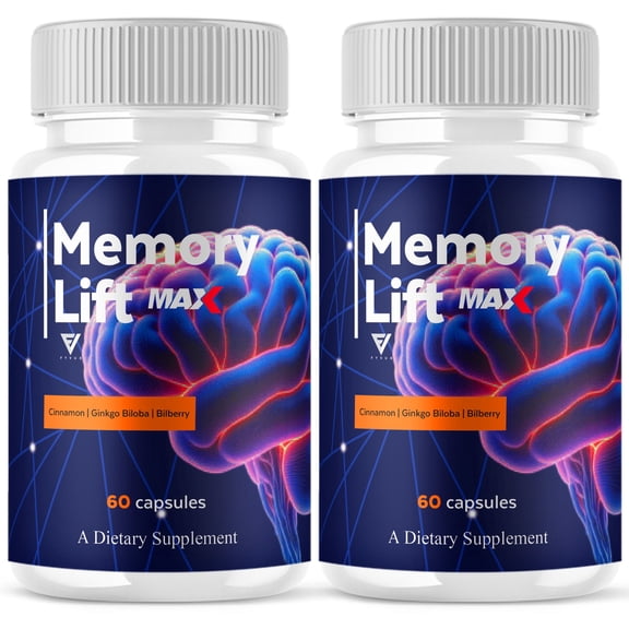 (2 Pack) Memory Lift Max Supplement, MemoryLift Nootropic Pills (120 Capsules)
