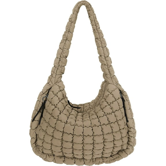 CNV Quilted Tote Bag Large Carryall Puffer Shoulder Bag Lightweight Padding Hobo Bag
