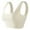 White, variant on Women's Square Neck Longline Impact Sports Bras Comfort Wireless Bralettes with Embedded Pads Black L