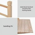thumbnail image 3 of Clearance Wooden Bridge 5 ft Garden Bridge for Outside Small Arc Pond Bridge Stained Finish Footbridge with Safety Railings for Yard, Outdoor, Garden Bridge Decoration, Stained Wood, 3 of 7