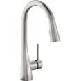 thumbnail image 1 of Elkay LKGT4083LS Robinet de Cuisine Gourmet à Trou Unique avec Pulvérisateur Rétractable et Poignée avant, Acier Lustré, 1 of 10