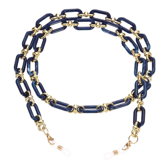 Uxcell Acrylic Glasses Chain, Eyeglass Chain Eyewear Retainer Around Neck Sunglasses Lanyard Eye Glasses Holder Strap Chains for Women Girls, Dark Blue