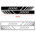 thumbnail image 1 of Car Rearview Mirror Waterproof Reflective PVC DIY Decortion Stickers For 3008 5008 208 407 406 4008 206 308 307 301 207 2008 sliver white, 1 of 6