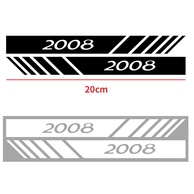 Car Rearview Mirror Waterproof Reflective PVC DIY Decortion Stickers For 3008 5008 208 407 406 4008 206 308 307 301 207 2008 sliver white