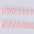 thumbnail image 4 of Punta francesa FJSMtoPL de Press On Nails con diseño cromado y almendra, 4 of 7