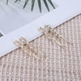 thumbnail image 5 of Unique Bargains 1 Pair Bobby Pin Leaf Shape Hair Clips Silver Tone White, 5 of 5