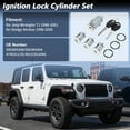 thumbnail image 2 of Unique Bargains No.5003843AB/5003843AA Ignition Lock Cylinder and Door Lock for Jeep Wrangler TJ 1998 1999 2000 2001 Ignition Switch Cylinder with 2 Key, 2 of 7