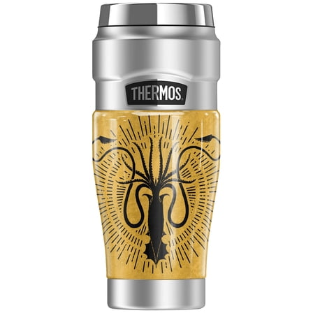 Game of Thrones Greyjoy Sigil THERMOS STAINLESS KING Stainless Steel Travel Tumbler, Vacuum insulated & Double Wall, 16oz