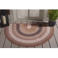 thumbnail image 3 of Safavieh Braided Angel Bordered Machine Washable Reversible Area Rug, Brown/Multi, 2' x 4' Half Moon, 3 of 13