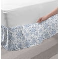 thumbnail image 2 of Winter Bed Skirt, Ornamental Noel Flora Swirly Branches and Snowflake Style Flower Petals, Elastic Bedskirt Dust Ruffle Wrap Around for Bedding Decor, 4 Sizes, Blue Grey and White, by Ambesonne, 2 of 2