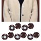thumbnail image 4 of 10 pares de cierres de botones magnéticos duraderos de 20 mm, broches para tejer, coser, pantalones, abrigos , cierre para bolso, vestido, ropa, álbumes de recortes, suministros Café Hugo Broches de botones a presión, 4 of 10