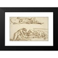 thumbnail image 2 of Philippe-Auguste Hennequin 14x11 Black Modern Framed Museum Art Print Titled - Achilles and Patroclus (1784-1789), 2 of 5