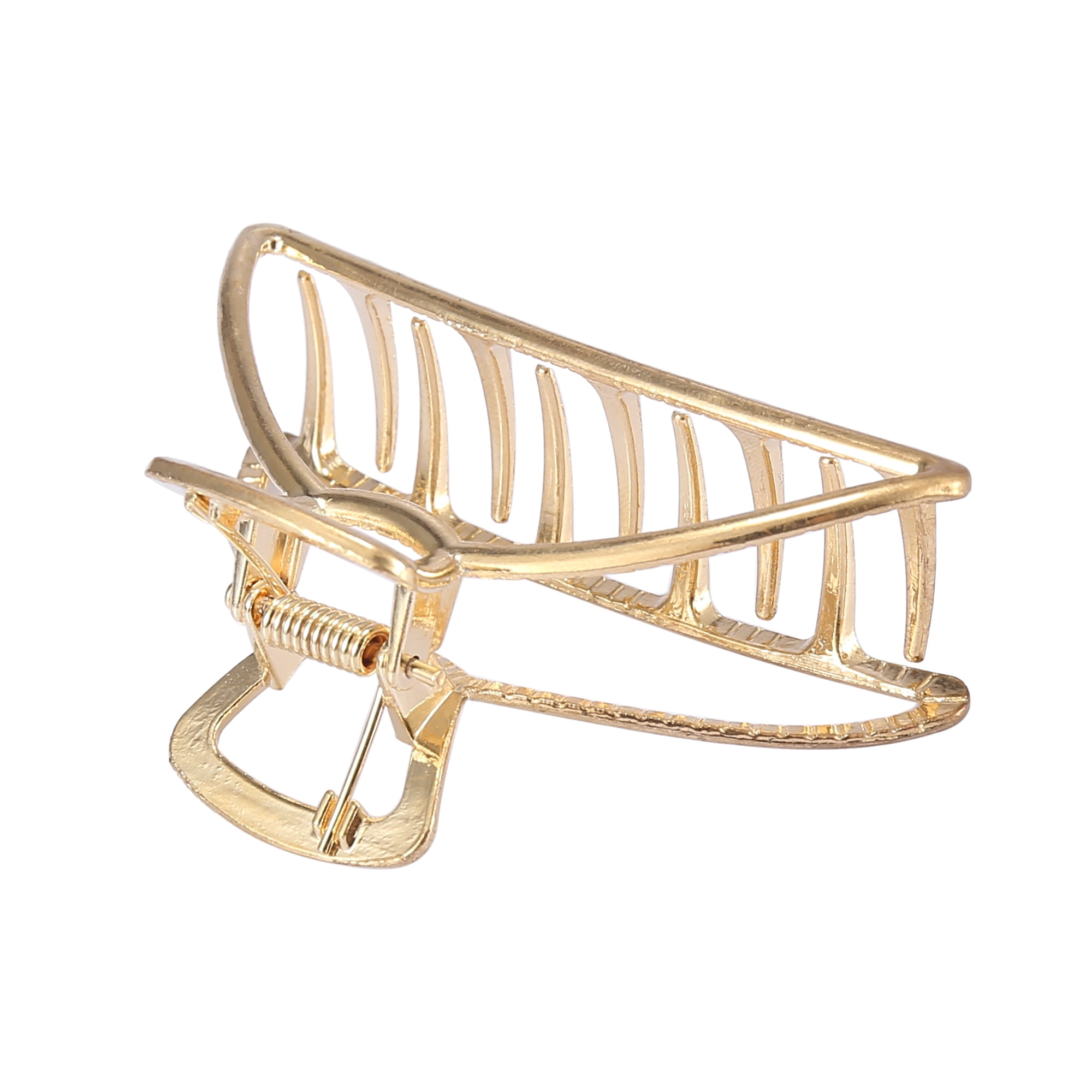 Unique Bargains 3" Medium Metal Hair Claw Hair Barrettes Arc Shaped Line for Women Beauty