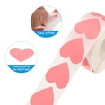 thumbnail image 3 of Uxcell 1 Inch Vinyl Heart Stickers Self-Adhesive Stickers Label for Shop Home Office 500 Pcs Pink, 3 of 6