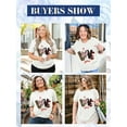 thumbnail image 4 of Anbech Plus Size Women Shirt Love Heart Crewneck Tshirt Short Sleeve Oversized Graphic Sweet Top, 4 of 7