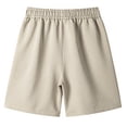 thumbnail image 4 of Lenago Mens Sports Shorts Men's Shorts Mens Shorts Men's Casual Fashion Solid Color Elastic Waist Pocket Outdoor Sports Shorts Pants Khaki XXL, 4 of 4