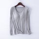 thumbnail image 1 of Pijama de manga larga para mujer, ropa de casa de color con almohadillas para el pecho, camiseta de manga larga, cómoda base para uso externo, pijama de modal de cuello redondo para mujer., 1 of 3