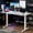 White + Wood + Stainless Steel + Modern, variant on AUU Electric Height Adjustable Standing Desk 48" x 24" – Black Computer Workstation with 3 Memory Presets for Home Office, Study, and Gaming