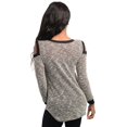 thumbnail image 2 of 2Luver Women's Peep Shoulder Knit Sweater Top Black S, 2 of 2