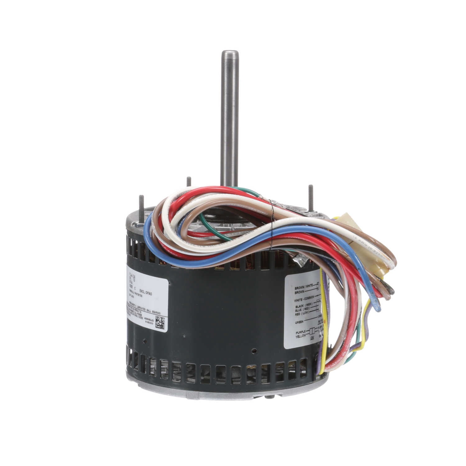 Marathon X013 48Y Frame Open Air Over 48A17O152 Direct Drive Motor 1/4 hp, 1625 rpm, 115 VAC, 1 Phase, 3 Speeds, Ball Bearing, Permanent Split Capacitor, Thru-Bolt