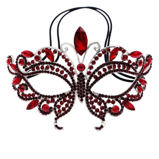 Diseño elegante con pedrería para mujer, accesorio para los ojos para fiestas de disfraces