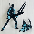 thumbnail image 6 of T13 Titan 13 3D Printed Action Figure Set, Pre-Assembled Robot with Movable Dog & Interchangeable Weapons (Blue), 6 of 6