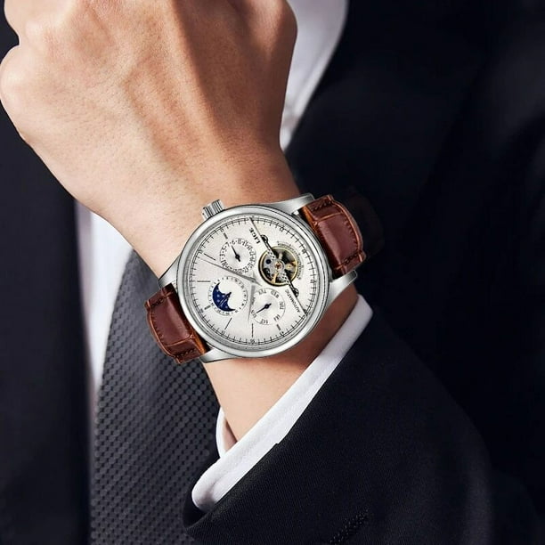 Reloj LIGE Reloj automatico mecanico de tourbillon para hombre LIGE Walmart en linea