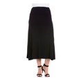thumbnail image 1 of 24 SEVEN COMFORT Womens Black Tea-Length A-Line Skirt Plus 2X, 1 of 1