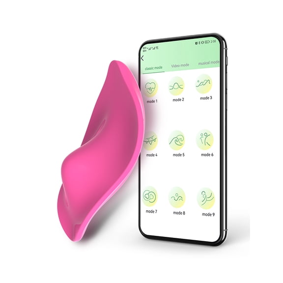 TLUDA APP Remote Control Wearable Panty Vibrator for Women , Wearable Vibrator Adult Sex Toys, Red