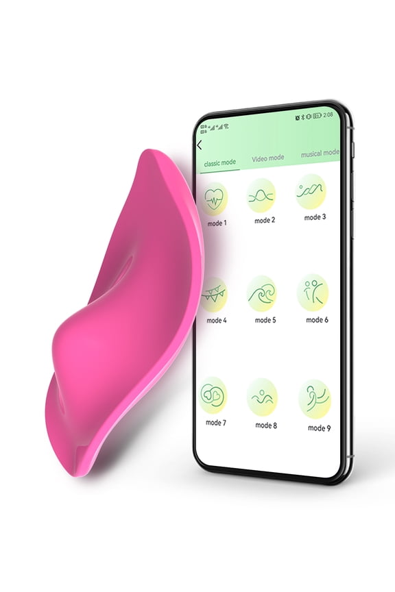 APP Remote Control Wearable Panty Vibrator for Women , Wearable Vibrator Adult Sex Toys, Red