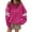 Pink, variant on UJNDER Women's Color Block Drop Shoulder Crewneck Sweatshirt Long Sleeve Loose Fit Autumn Winter Blue L