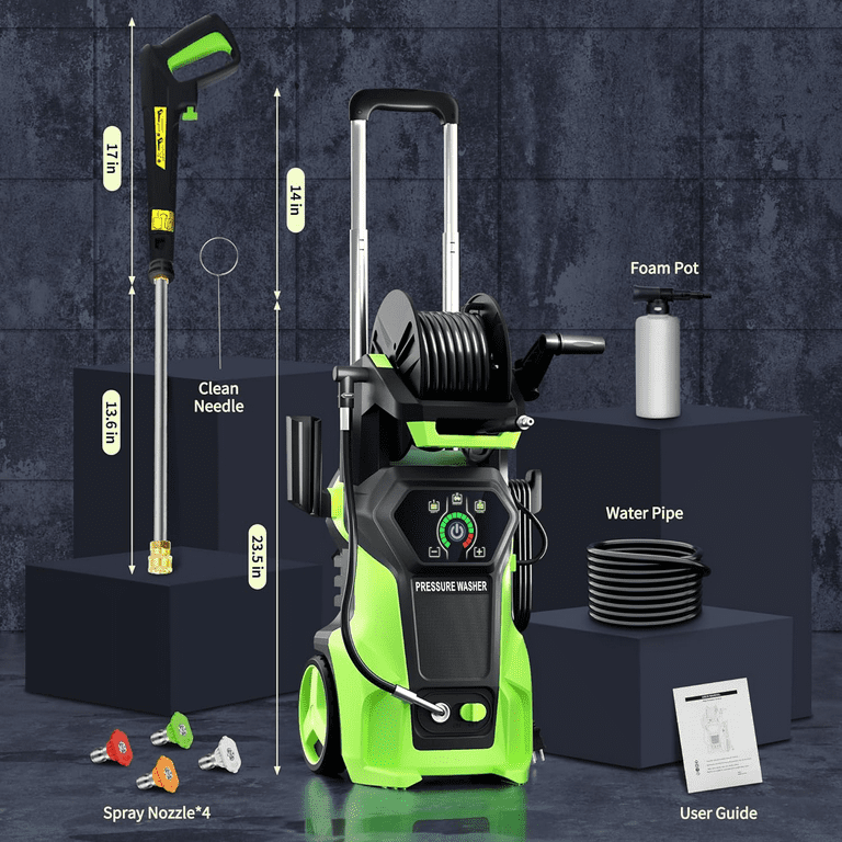 Fenbeli Electric Pressure Washer 5000 PSI Max 3.2 GPM, Adjustable