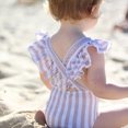 thumbnail image 4 of Baby Girl Swimsuit Cute One Piece Bathing Suit with Sun Protection Ruffles Swimwear (9M-6T), 4 of 6
