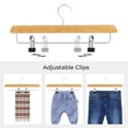 thumbnail image 3 of Perchas para pantalones SONGMICS de madera con clips ajustables, paquete de 8, 3 of 9