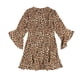 thumbnail image 2 of bar III Vestido con volantes y mangas acampanadas para mujer, Marrón, 0, 2 of 2